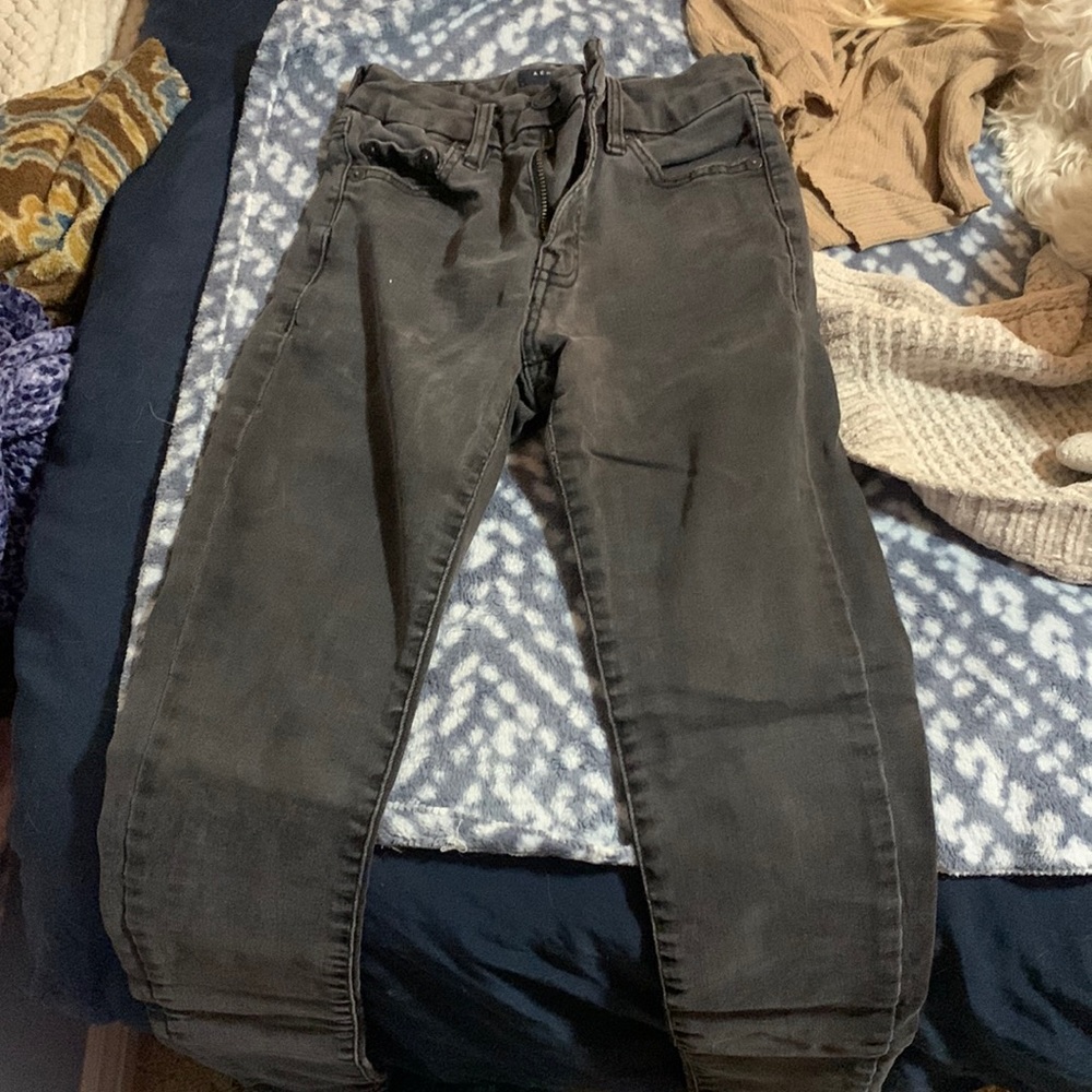 Jeggings for sale. Faded black color. Full length. 00 size. Aeropostale jeans.